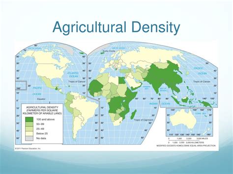 Even more specifically, agricultural density refers to the number of farmers available compared to arable land. A high agricultural density suggests that the available agricultural land used for farming and the farmers who are capable of producing and harvesting food is reaching its limit for that region. ... For example, a significant war may .... 
