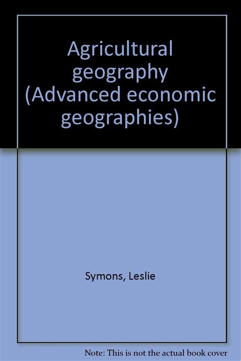 Read Agricultural Geography By Leslie Symons
