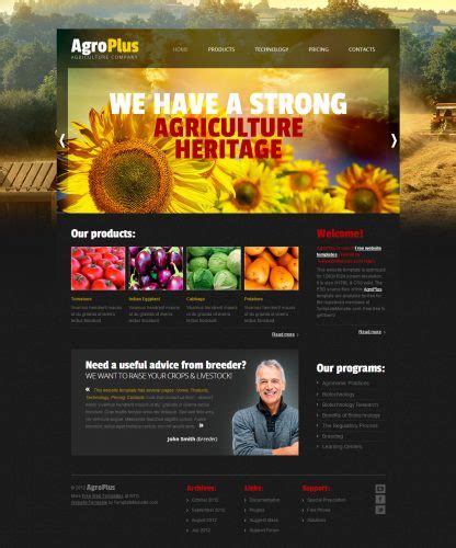 Agro Plus Free PSD Template Download PSD