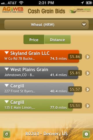 Visit AgWeb's Cash Grain Bids, where you can enter your zip code to find the cash bids and basis levels for the five elevators closest to you. ... App Store Links. Apple Store; Google Play;. 
