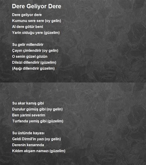 Ahmet Tirgil Dere Geliyor Dere şarkı sözleri Lyrics Translate. 