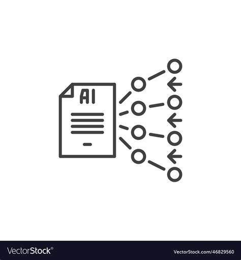 Ai text writing artificial intelligence generator Vector Image
