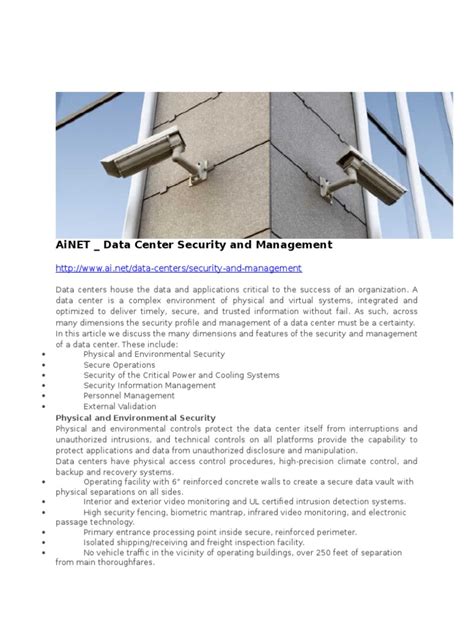 AiNET Data Center Security and Management