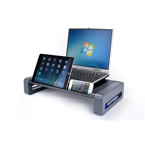 Aidata, Deluxe Monitor, Printer Stand With Smart Device Slot