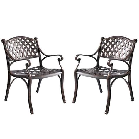 Aiden 2-Piece Outdoor Dining Chair Set for Patio - Kinger Home