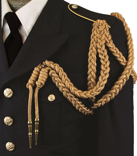 Aiguillette. Aiguillette Gold Mylar Army Air Force Navy With Twisted Thread Gold And Silver Tips Available In Gold, Silver And Red ad vertisement by Craftbynaz. Ad vertisement from shop Craftbynaz. Craftbynaz From shop Craftbynaz. 4.5 out of 5 stars (33) $ 30.74. Add to Favorites 3pcs Hussar Red/black Tail coat with Aiguillette & Eppaulates in chest to fit ... 