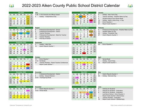 Aiken County Calendar 22 23