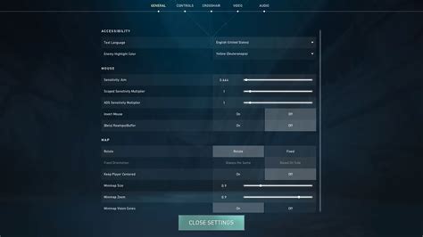 If you click apply settings, you can then check what the sensitivity value is by going to the Controls section of the Settings menu. Double check that your Game Profile is set to Valorant. If it wasn't before clicking apply, that's ok, switching to Valorant will automatically adjust your sensitivity to match this value.. 