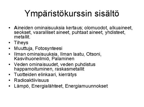 Aineiden ominaisuuksia