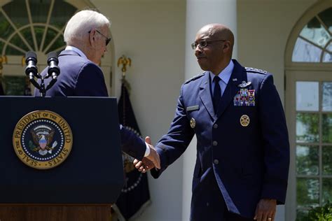 Air Force fighter pilot tapped by Biden to be next Joint Chiefs chairman has history of firsts