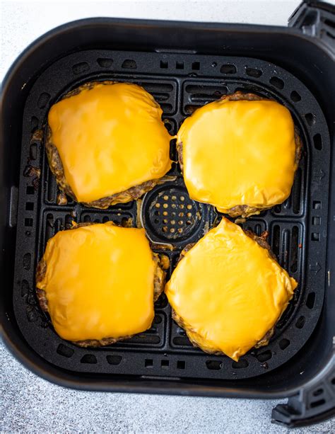 Air Fryer Cheeseburgers