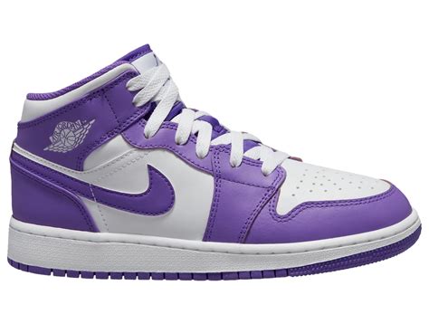 Air Jordan 1 Mid GS White Purple DQ8423-511 Release Date