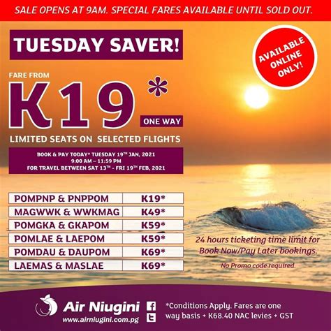 Air Niugini on LinkedIn: Tuesday Saver Promotion is on NOW!