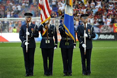 Members of the United States Air Force Color Guard per