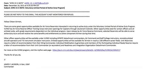 Air force email. Feb 15, 2022 ... ... email subject lines providing recipients with a quick heads-up about what they "need to do" with the communication. Following that, military ... 