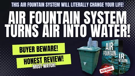 In just 30 minutes "Air Fountain" turns you into a drought survival expert with your own evergreen water supply. And just imagine never having to buy another bottle of bottled water in your life. You'll be able to immediately cut your water bill by up to 90% and save thousands of dollars in the coming year alone.. 