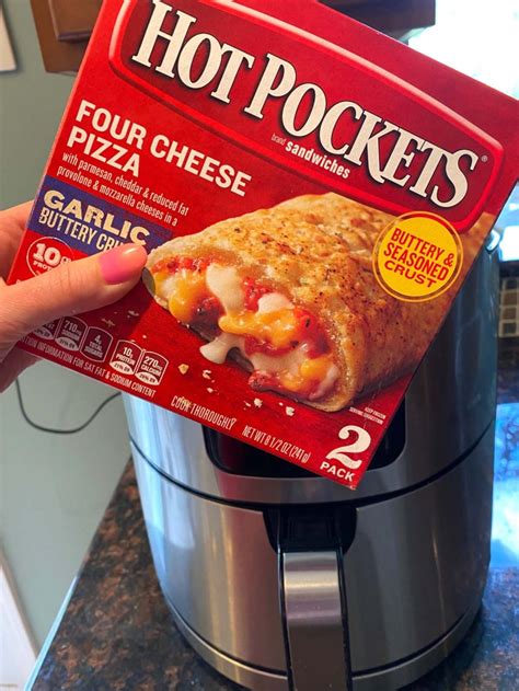 Air fry hot pocket. Make sure to use frozen hot pockets. Make sure you put the hot pockets in a single layer in the air fryer basket. All air fryers cook differently so you will want to keep an eye on the hot pockets especially the first time you cook them. The cook time can vary. You will want to check and see if you need to preheat your air fryer. 