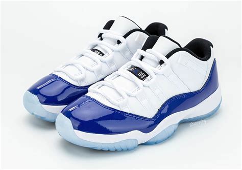 Air Jordan 11 Retro Low 'Cement Grey'. SKU 580522 100. Designer Tinker Hatfield. Nickname Concord Sketch. Colorway White/Concord/Black. Main Color Purple. Upper Material Patent Leather. Technology Air. Category Lifestyle.