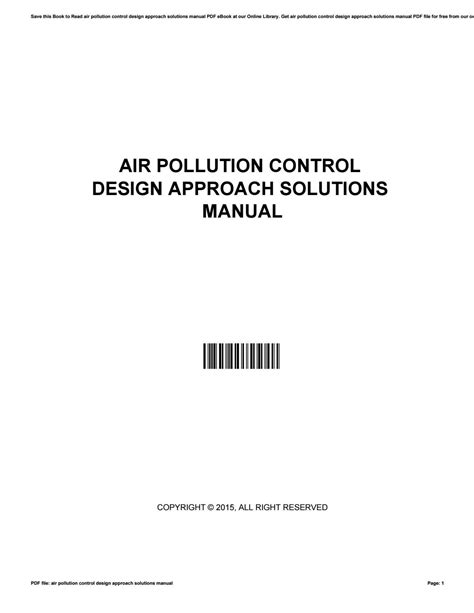 Air pollution control a design approach solutions manual. - Der römerbrief :unveranderte nachdruck der ersten auflage von 1919..