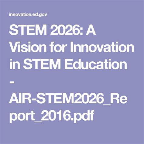 Air stem2026 Report 2016