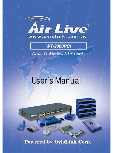 AirLive WT 2000PCI Manual