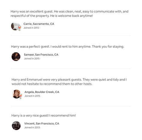Airbnb reviews for hosts. Our community relies on honest, transparent reviews. Hosts and guests write reviews once the stay has ended. How-to. Reviews for Experiences. Our community relies on honest, transparent reviews. ... Star ratings allow guests to rate your Airbnb stay based on communication, general cleanliness, overall experience, and more. Community policy. 