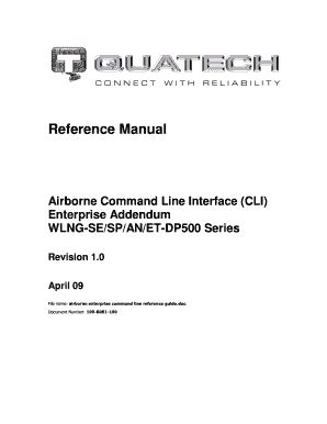Airborne Enterprise 802 11abgn Command Line Reference Guide