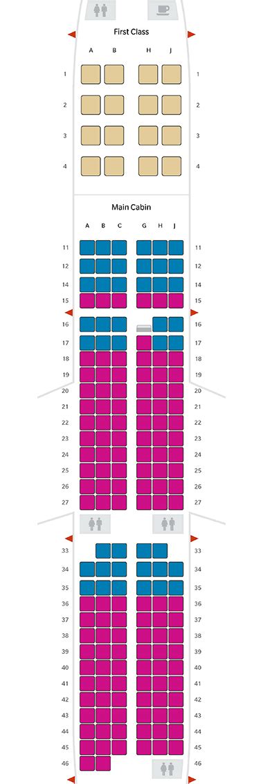 Hawaiian Airlines' A321neo seats 189 passengers in a three class configuration. There are 16 First Class seats, 45 Extra Comfort Class seats and 128 Economy Class seats. This aircraft operates flights from the west coast of North America to Hawaii.. 