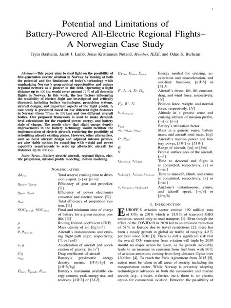 Aircraft Battery Systems and Limitations