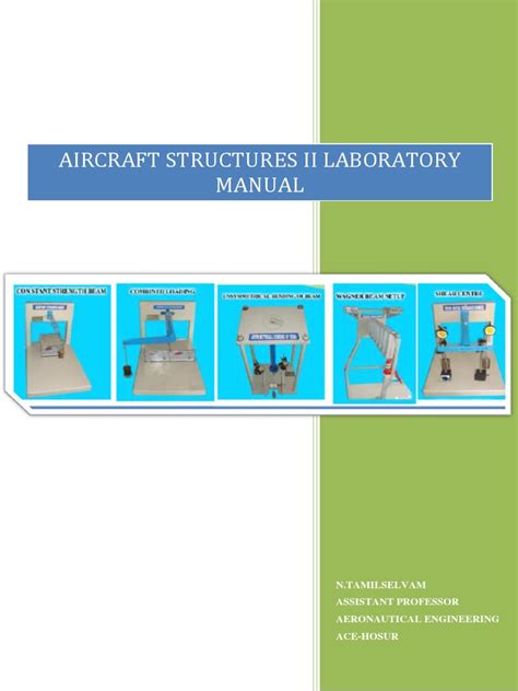 Aircraft Structures II Laboratory Manual with model calculations and graphs