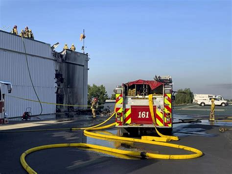 Aircraft crashes into hangar at airport in San Bernardino County; 3 reported dead 