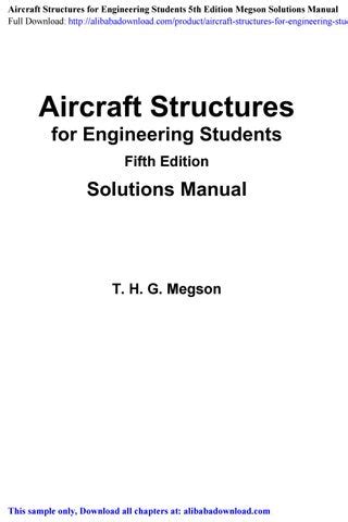 Aircraft structures for engineering students 5th edition solution manual. - Getting a brilliant job the sudent s guide resumes interview.