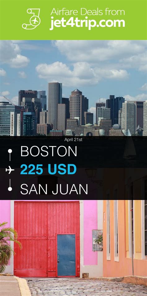 Airfare from boston to san juan. Are you searching for American Airlines flights from San Juan to Boston? Find the best selections and fly in style. ... To find our flexible options* just search for your origin, destination and travel dates, and choose any fare (except Basic Economy fares). *Applies to Main Cabin. Excludes Basic Economy fares. Terms and conditions in aa.com. 
