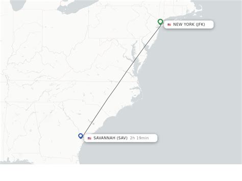 There are 5 non-stop flights from New York, New York to Savannah, Ge