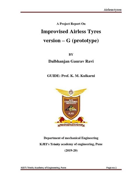 Airless Tires Seminar Reports