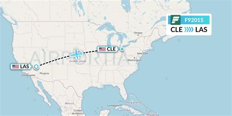 The calculation of flight time is based on the straight line distance from Cleveland, OH to Las Vegas, NV ("as the crow flies"), which is about 1,830 miles or 2 944 kilometers. Your trip begins in Cleveland, Ohio. It ends in Las Vegas, Nevada. Your flight direction from Cleveland, OH to Las Vegas, NV is West (-91 degrees from North).. 