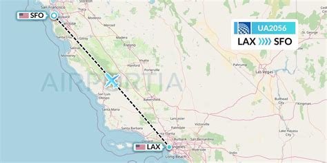 All flight schedules from Los Angeles International , California , USA to San Francisco International , California , USA . This route is operated by 7 airline (s), and the flight time is 1 hour and 45 minutes. The distance is 339 miles.. 