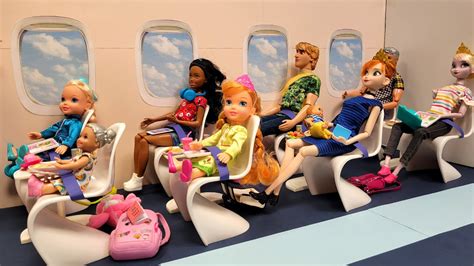 Airplane! Elsa & Anna board Barbie