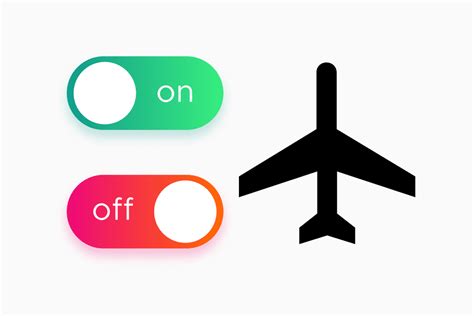 1. From the home screen, select the Settings app. 2. Select the Airplane Mode switch to turn it on or off. Turn Airplane Mode on or off through the Control Center. Airplane Mode can be also accessed from the Control Center. Swipe down from the upper right corner of the screen to access the Control Center, then select the Airplane mode icon..