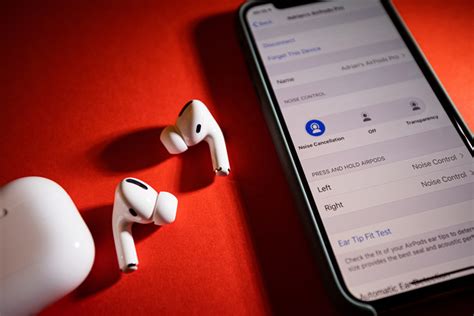 The Apple AirPods Pro’s noise canceling feature might also be causing problems with the phone’s mic. While wearing both earbuds, open the Control Center and touch and hold the volume slider to .... 