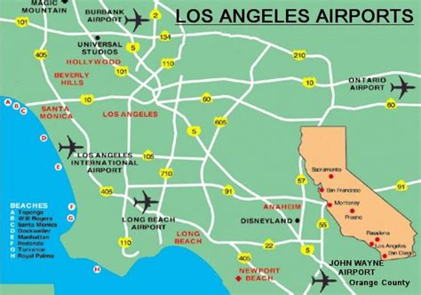 Airports in los angeles california. Click on the airport icon to see a map of the neighborhood around the California airports that CEH has previously taken legal action against for their significant lead emissions. (Airport list is below the ... Los Angeles International Airport (LAX- Los Angeles) Meadows Field (BFL- Bakersfield) Montgomery Field (MYF- San Diego) Napa County ... 