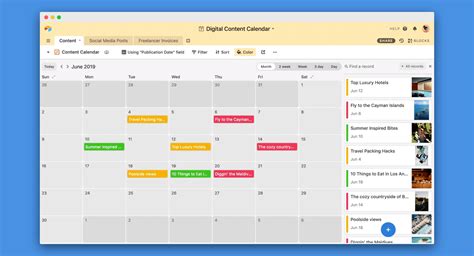 Airtable Content Calendar