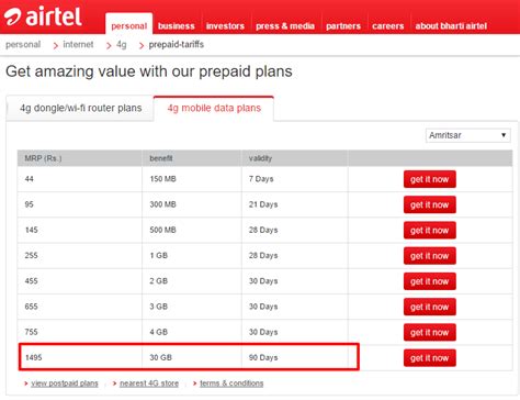 Airtel Dongle Plans Unlimited Data