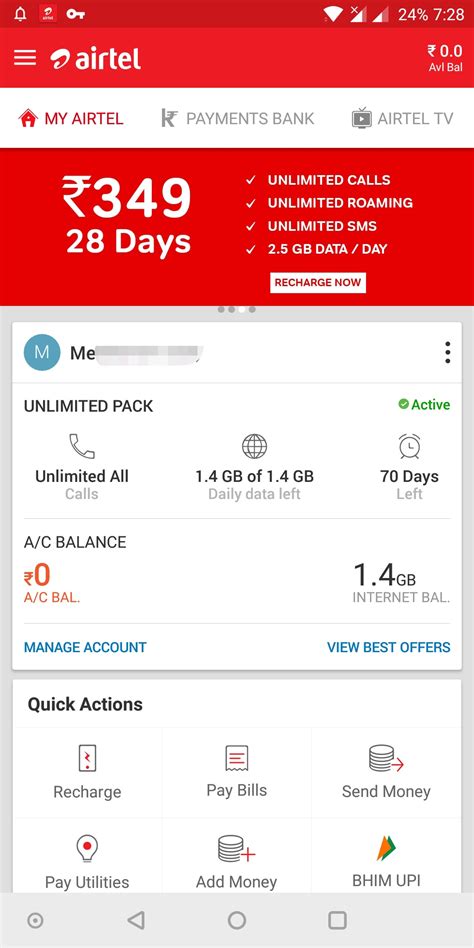 Airtel validity check number.  Check Data Balance, Plan Validity, Recharge & m...