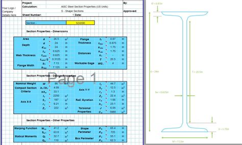 Aisc Steel Section Tables Excel