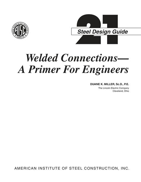 Aisc design guide 21 welded connections. - Cf moto 500 atv service and repair manual.