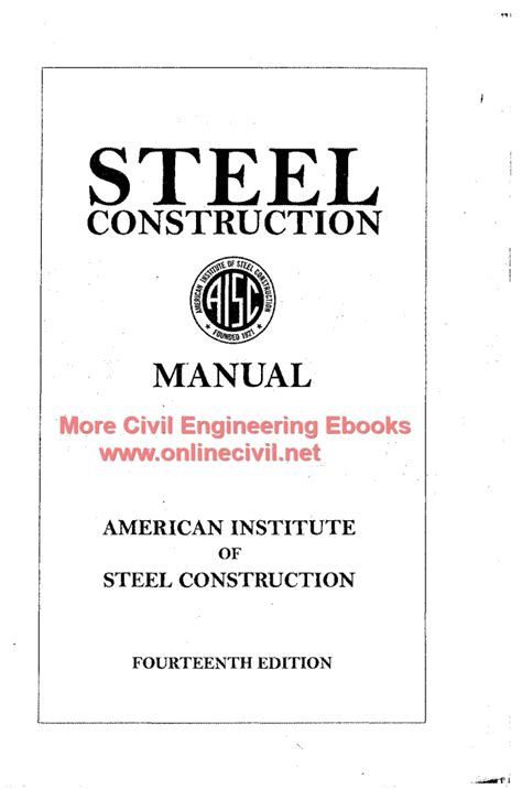Aisc manuale di costruzione in acciaio ammissibile download gratuito. - Enlightenment for nitwits the complete guide.