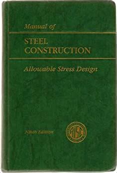 Aisc steel construction manual allowable stress design. - Remonstrantie van w. geleynssen de jongh..