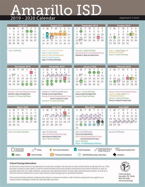 Aisd Amarillo Calendar