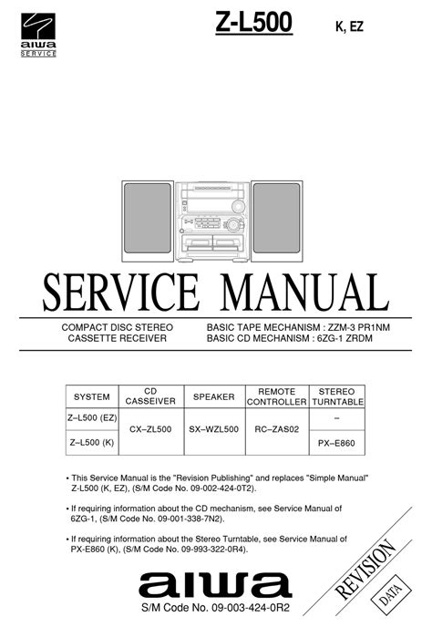 Aiwa z l500 hifi system service manual. - Yamaha motor com mx manual partes.
